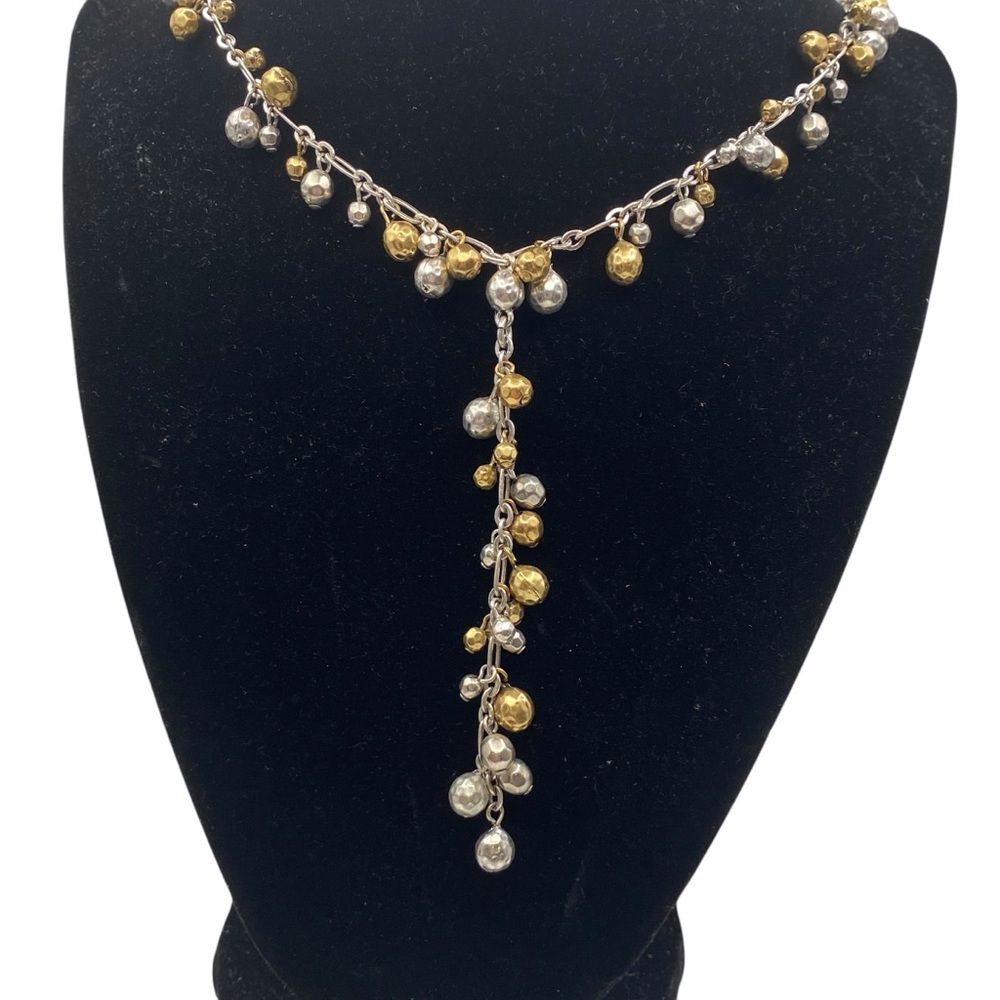 Lucky Brand Gold and Silver tone Lariat Style Necklace